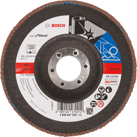 Круг лепестковый торцевой по металлу Bosch X571 Best for Metal 125х22.2мм K120 (320) — Фото 1