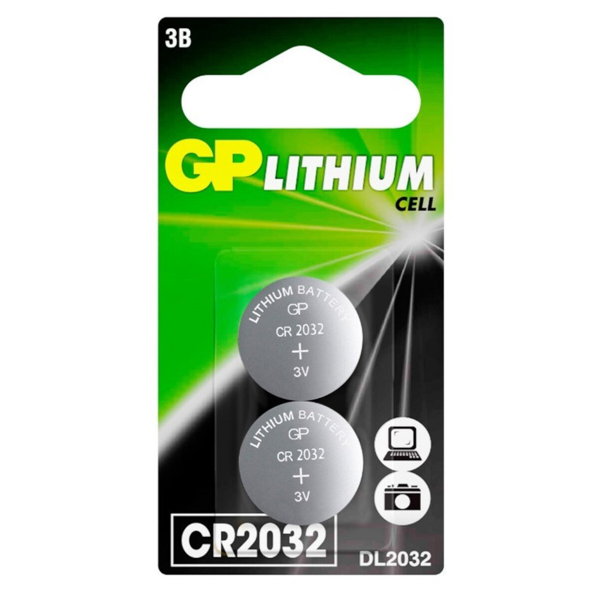 Элемент питания GP CR2032 Lithium 2шт — Фото 1