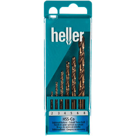 Набор сверл по металлу Heller HSS-Co DIN 2-8мм 6шт (17735)