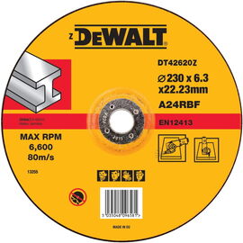 Круг шлифовальный по металлу DeWalt Industrial DT42620Z 230х6.3x22.2мм — Фото 1