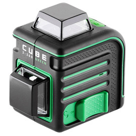 Лазерный уровень ADA Cube 3-360 GREEN Basic Edition + Штатив-штанга ADA SILVER PLUS в комплекте с треногой — Фото 1
