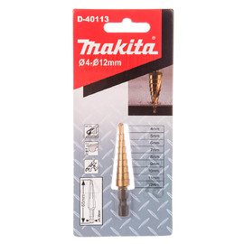 Сверло по металлу Makita HSS-TiN 4-12мм ступенчатое (D-40113) — Фото 1