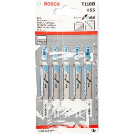 Набор пилок для лобзика по металлу Bosch T118B 92мм 5шт (014) — Фото 1