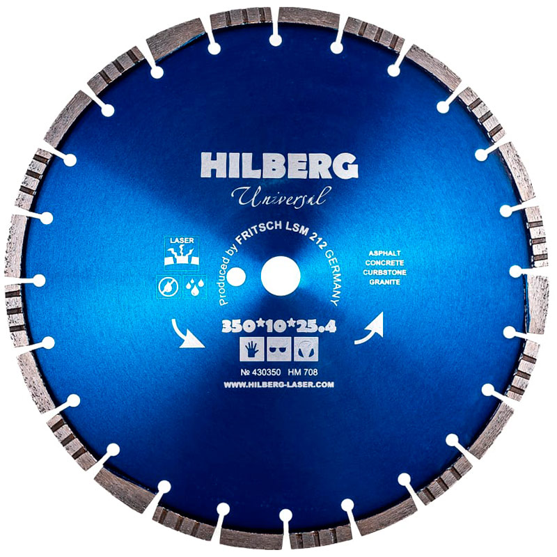 Диск алмазный универсальный Hilberg Universal 350x25.4мм (HM708) — Фото 3