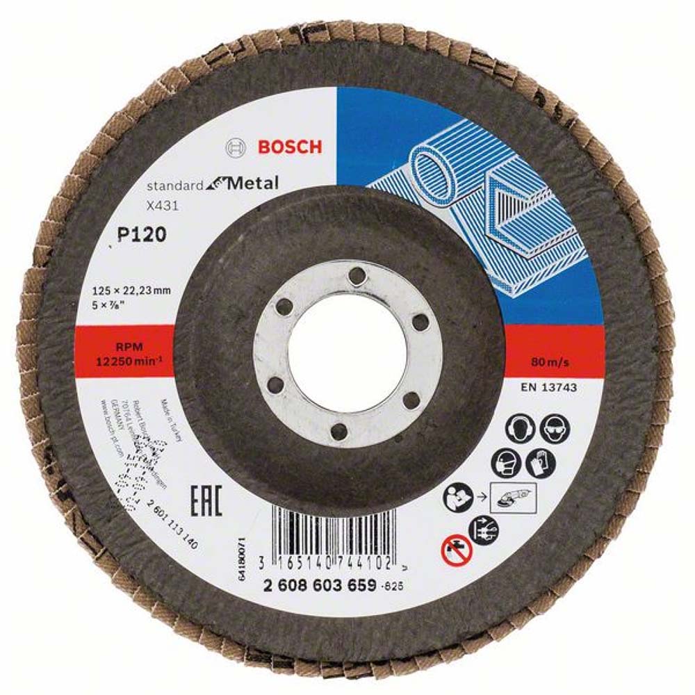 Круг лепестковый торцевой по металлу Bosch X431 Standard for Metal 125х22.2мм K120 (659) — Фото 1
